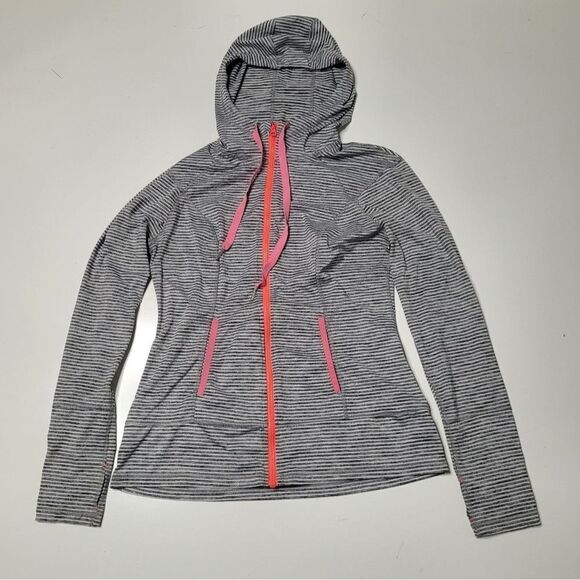 LUKKA LUXE GRAY WHITE LULULEMON TYPE ZIP JACKET MEDIUM M - Picture 1 of 11